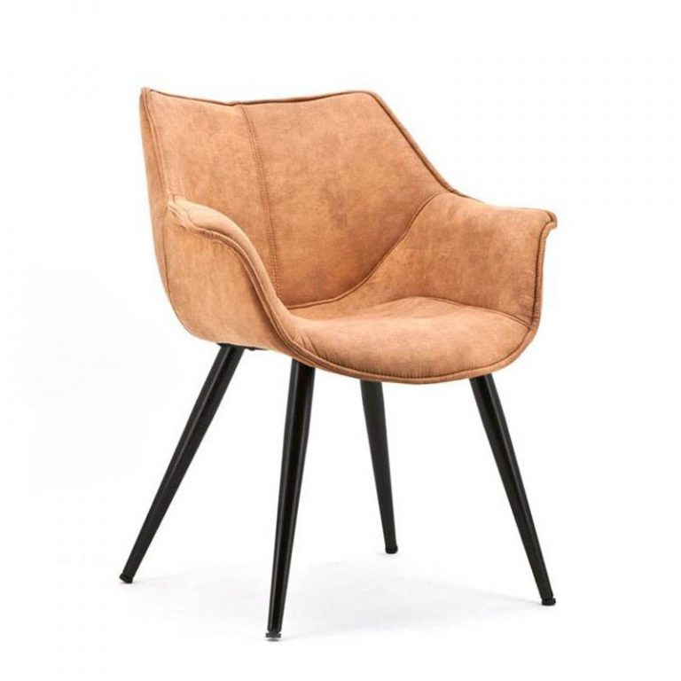 10x Cognac leren eetkamerstoelen HOMEASE