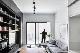 Dit moderne kleine appartement van 44m2 is leuk en praktisch ingericht met een aantal slimme keuzes