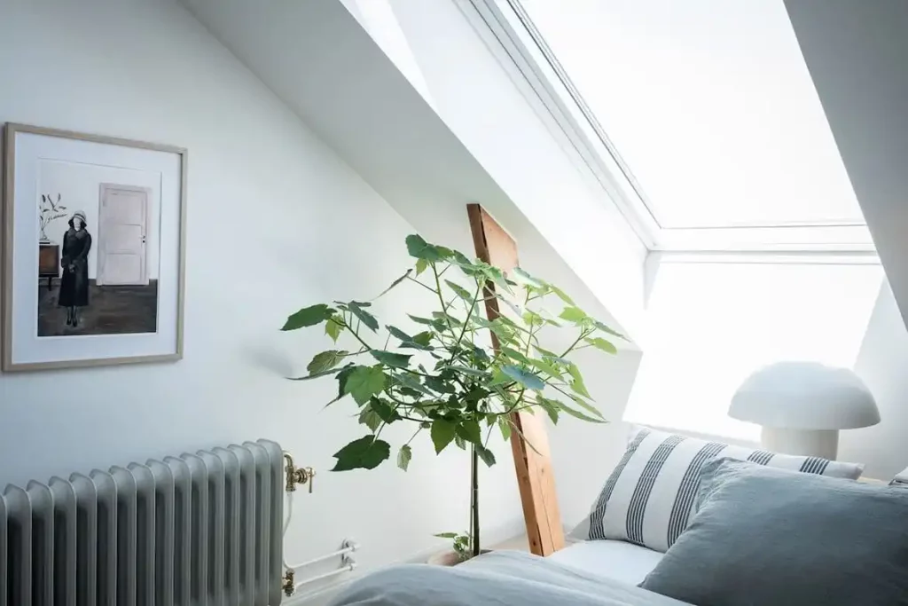 slaapkamer op zolder dakraam